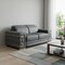 Homeroots 71in Gray And Silver Genuine Leather Love Seat 329590 - alternate 6
