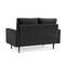 Homeroots 57" Black And Dark Brown Velvet Loveseat 543720 - alternate 5