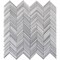 Apollo Tile White Gray 11x11 Equator Marble Polished Floor and Wall Mosaic Tile 4.35 sqft/case, 5PK APLMRM88CV06A - alternate 1