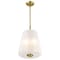 Nuvo Lune, 3 Light Pendant, Vintage Brass Finish, Etched White Glass 60/8238 - alternate 7