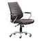 Homeroots Espresso and Silver Adjustable Height Swivel Rolling Office Chair 572167 - alternate 6