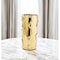 Homeroots 12" Gold Cylinder Ceramic Table Vase With Sculptural Details 569272 - alternate 5