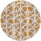 Homeroots 8' Copper And Ivory Round Abstract Washable Indoor Outdoor Area Rug 614151 - alternate 8