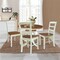 Whitewood Industries Rectangular Fixed Top Table W/ 4 Chairs, 36 in W, 29.1 in L, 36 in H, Parawood, Hickory/Shell, 5 K79-36RT-C2-4 - alternate 2