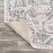 Jonathan Y Edith Distressed Medallion Low-Pile Machine-Washable Cream/Light Gray 5 ft. x 8 ft. Area Rug WSH315A-5 - alternate 7