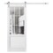 Sartodoors Sturdy Barn Door, Felicia 3599 White Silk with Clear Glass, 6.6FT Rail Hangers Heavy Hardware Set FELICIA3599BD-S-WS-2884 - alternate 1