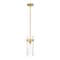 Z-Lite Fontaine 1 Light Pendant, Rubbed Brass/Clear Water, 5.75 In W x 15 In H 7002P5-ROD-RB - alternate 1