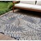 Homeroots 7' X 10' Navy Blue And Ivory Botanical Leaves Indoor Outdoor Area Rug 546689 - alternate 6