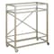 Homeroots Nickel Steel And Glass Rolling Bar Cart 530452 - alternate 9