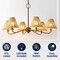 Jonathan Y Grady 35" 6-Light Grand Coastal Farmhouse Adjustable Swooping Arm Metal w/Hand-Woven Rattan Shades L JYL9560C - alternate 9