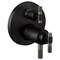 Brizo Litze Tempassure Thermostatic Valve With Diverter Trim Handle Kit, T-Lever Matte Black/Luxe Steel HL7533-BLSL - alternate 3