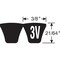 Gates Banded Narrow V-Belt, Super HC PowerBand, 5V2800, 5V, CR, 280 in, 3-3/8 in Top Width 5/5V2800 - alternate 7