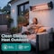 Serenelife Infrared Patio Heater, Wall-Mounted Electric Heater with Remote, 1500W, IP65 Approved, Odorless SLOHT26 - alternate 4