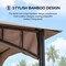 Sunjoy 11ft. x 11 ft. 2-tone Bronze Bamboo Steel Gazebo with 2-tier Hip Roof A101011900 - alternate 8