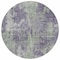 Homeroots 8' Purple And Green Round Abstract Washable Indoor Outdoor Area Rug 564283 - alternate 7