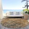Homeroots 8' Copper And Brown Round Abstract Washable Indoor Outdoor Area Rug 606052 - alternate 7