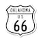 Signmission Oklahoma Route Marker Shield Sign Us 66, 6 Inch X 6 Inch, Plastic Sign SHI-P-6-426 - alternate 1