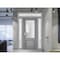 Vdomdoors Front Exterior Prehung FiberGlass Door Frosted Glass / Manux 8422 Grey Ash / 2 Sidelight and Transo MANUX8422EXD-SS-W16+36+16 x H80+14-LH - alternate 4