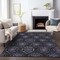 Homeroots 5' X 8' Purple Charcoal And Gray Medallion Washable Indoor Outdoor Area Rug 587717 - alternate 7