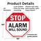 Signmission Stop Alarm Will Sound, 10 Inch X 10 Inch, Plastic Sign OC-P-10-189 - alternate 5
