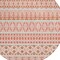 Homeroots 8' Salmon Beige And Copper Round Quatrefoil Washable Indoor Outdoor Area Rug 583248 - alternate 8