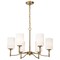 Nuvo Liam, 6 Light Chandelier, Burnished Brass, White Opal Glass 60/8206 - alternate 7