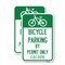 Signmission Bicycle Parking by Permit Only C.V.S. 21210 With Bicyc, 18'' X 24'', Heavy Gauge Aluminum, 2PK A-1824-2PACK-24322 - alternate 1