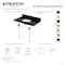 Kingston Brass 36" Black Granite Console Sink with Acrylic Legs, 8-Inch, 3-Hole, Black Granite/Brushed Brass KVPK3630KA7 - alternate 2