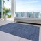Homeroots 9' X 12' Navy Blue And Charcoal Floral Washable Indoor Outdoor Area Rug 604232 - alternate 8