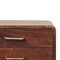 Homeroots 22" Brown Solid Wood Two Drawer Nightstand 701713 - alternate 8