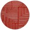 Homeroots 8' Red And Ivory Round Geometric Washable Indoor Outdoor Area Rug 600860 - alternate 8