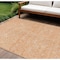 Homeroots 10' X 14' Salmon Floral Washable Indoor Outdoor Area Rug 607385 - alternate 1