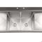 Koolmore 84 in. 18-Gauge 2-Compartment Commercial Sink with Backsplash and 24 in. Dual Drainboards KM-SB182414-24B3 - alternate 7
