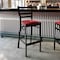 Flash Furniture HERCULES Black Ladder Back Metal Restaurant Barstool - Red Vinyl Seat XU-DG697BLAD-BAR-RDV-GG - alternate 9