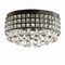Jonathan Y Meredith 14.5" 3-Light Crystal Drops/Metal LED Flush Mount, Black JYL6142A - alternate 8