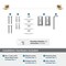 Amerock Glacio Clear/Champagne Bronze Contemporary 24 in 610 mm Towel Bar BH36064CCZ - alternate 4