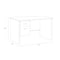 Hirsh Desk Pedestal, 30 in D X 29 1/2 in H, 48 in W X Steel, Black/Walnut 20539 - alternate 5