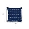 Homeroots 18" Dark Blue Striped Cotton Throw Pillow With Texture 548953 - alternate 8