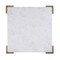 Homeroots 20" White and Gold Distressed Marble and Iron Square End Table 634868 - alternate 7