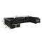 Homeroots Black Italian Leather Power Reclining U Shaped Eight Piece Sectional With Console 634669 - alternate 10
