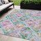Homeroots 5' X 8' Lavender And Purple Geometric Washable Indoor Outdoor Area Rug 609149 - alternate 1