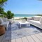 Homeroots 9' X 12' Denim Blue And Sky Blue Abstract Washable Indoor Outdoor Area Rug 577707 - alternate 8
