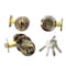 Ecs Hardware Durable Combo Lockset w/ Single Knob & Deadbolt, Entrance, Antique Bronze, Grade 3 SC1 ECSH-3607-AB-SC1 - alternate 1