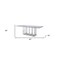 Homeroots 87" Clear And Silver Glass And Stainless Steel Pedestal Base Dining Table 487877 - alternate 4