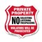Signmission Private Property Shield Sign No Soliciti, 18 inch X 18 inch, Plastic Sign, 2PK SHI-P-2PACK-18-452 - alternate 1
