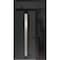 Vdomdoors Aluminum Door with Hidden Handle Hiddex 0155 Ardesia Nero Entry Steel Metal Modern Painted W36+12xH HIDDEX0155EXD-BLK-W36+12xH80+14-LH-I - alternate 1