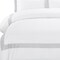 Homeroots Gray and White Queen 100% Cotton 200 Thread Count Washable Duvet Cover Set 528500 - alternate 7