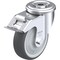 Blickle Kingpin Swivel Caster, PU, 4", Brake LER-PATH 100KF-FI - alternate 1
