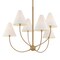 Troy Lighting Evermore 6 Light Chandelier in Patina Brass Finish F1941-PBR - alternate 1