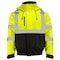 Dome75 Hi-Vis Bomber Jacket, Polyester, Class ANSI/ISEA 107-2020 Class 3 Type R, HiVis Yellow/Black Bottom DJB3832 - alternate 1